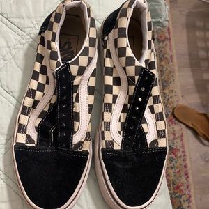 Black & white checkered vans